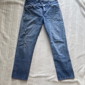 Kut from the Kloth Women's Blue Distressed Jeans Size 10